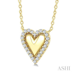 ASHI Petite Heart Diamond Fashion Pendant 94278PPTSPDYG