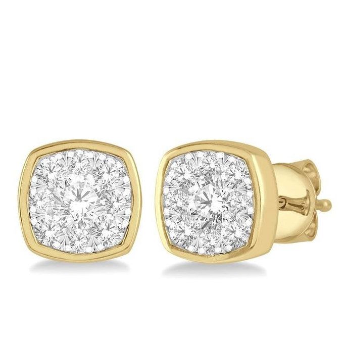 Parkplace Jewelers Cushion Shape Lovebright Essential Diamond Stud Earrings 919B5PPFHERYW