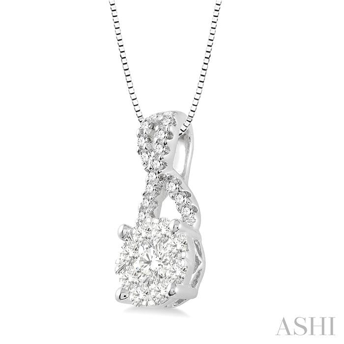 ASHI Round Shape Lovebright Diamond Pendant 94883PPFGPDWG