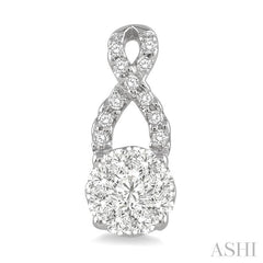 ASHI Round Shape Lovebright Diamond Earrings 94885PPFGERWG