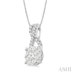 ASHI Round Shape Lovebright Diamond Pendant 94886PPFGPDWG