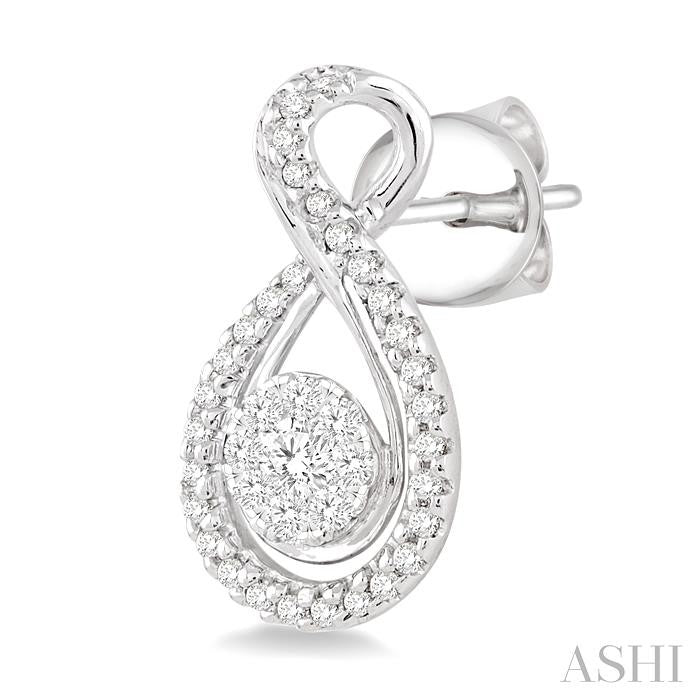 ASHI Round Shape Lovebright Diamond Earrings 94903PPFGERWG