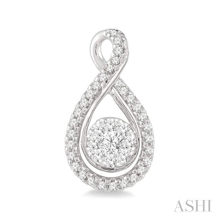 ASHI Round Shape Lovebright Diamond Earrings 94903PPFGERWG