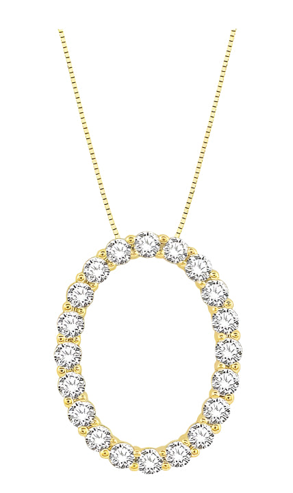 Parkplace Jewelers Oval Shape Diamond Pendant 901H2PPFGPDYG