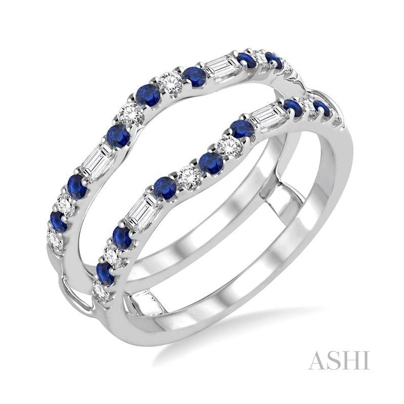ASHI Gemstone & Diamond Insert Ring 29755PPFHSPWG