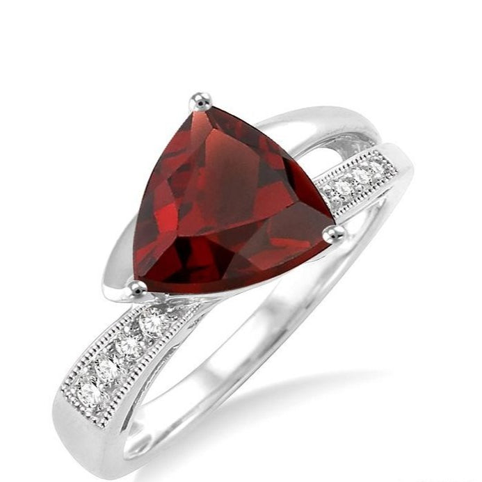 Parkplace Jewelers Trillion Shape Gemstone & Diamond Ring 51449PPTSGTWG