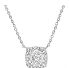 Parkplace Jewelers Cushion Shape Halo Lovebright Essential Diamond Pendant 9966VPPFVNKWG