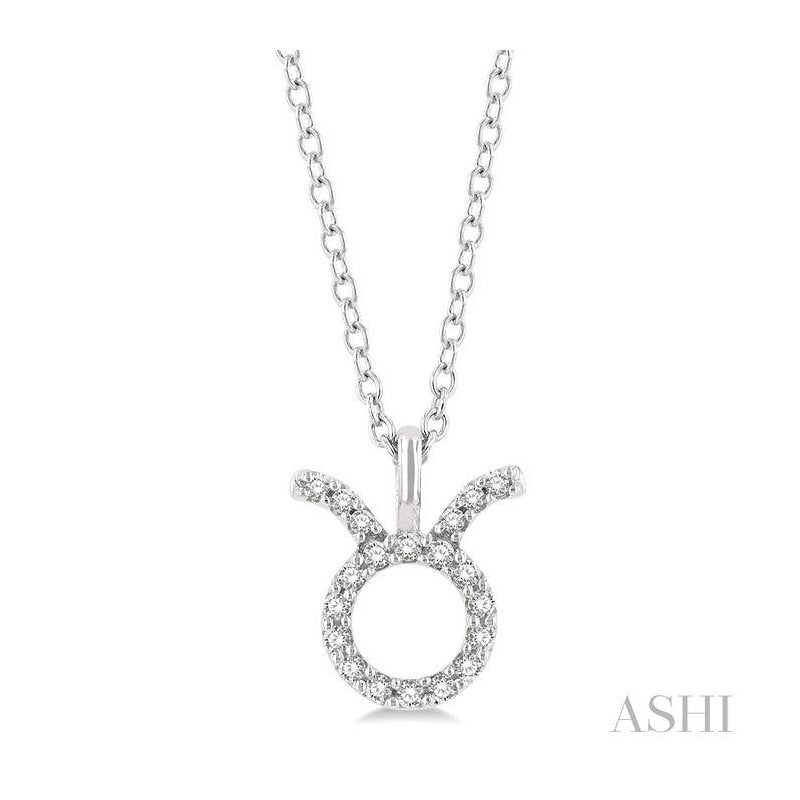 ASHI Taurus Zodiac Diamond Pendant 635Y9PPTSPDWG-TAUR