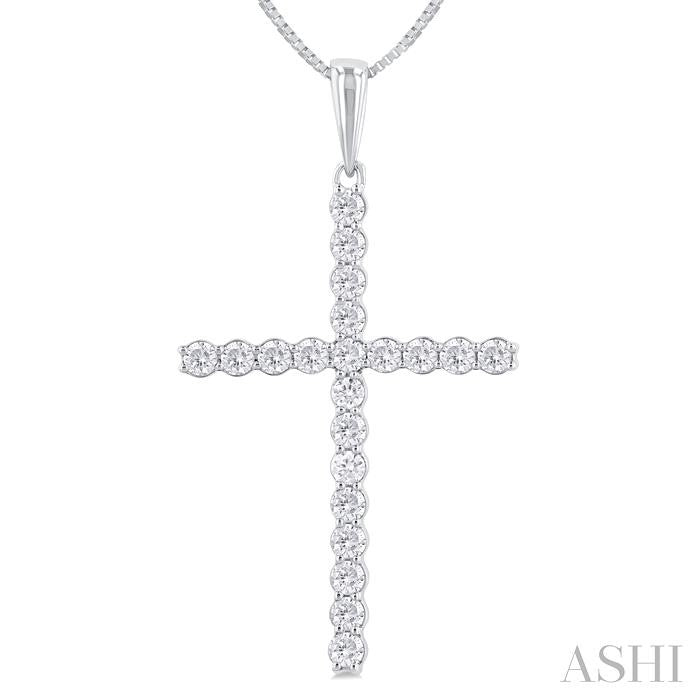ASHI Cross Diamond Fashion Pendant 951D3PPFGPDWG