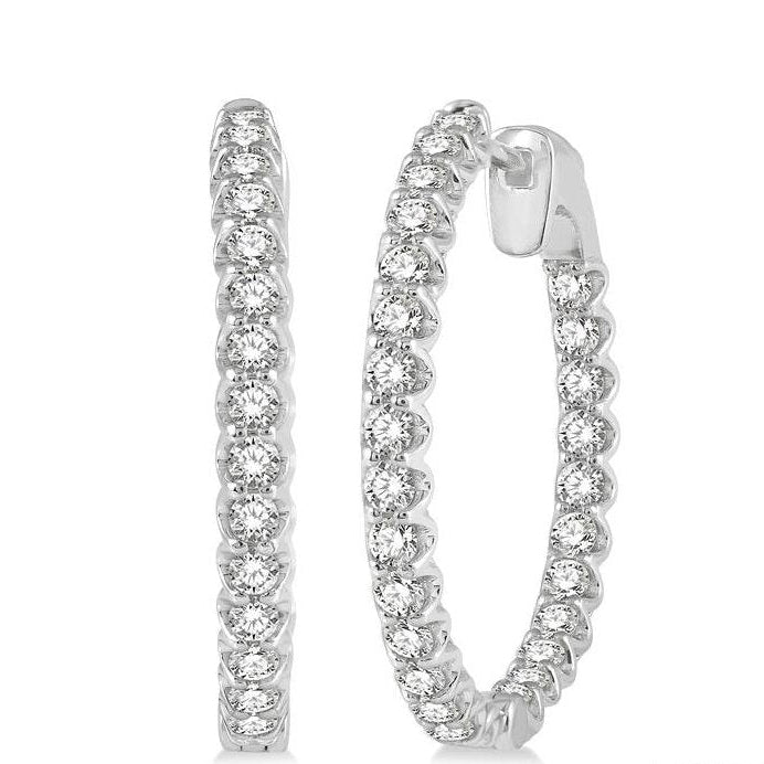 Parkplace Jewelers Inside-Out Diamond Hoop Earrings 622B0PPFGERWG-2.00