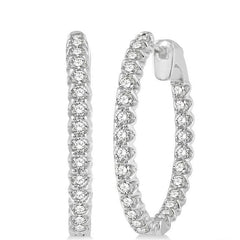 Parkplace Jewelers Inside-Out Diamond Hoop Earrings 622B0PPFGERWG-2.00
