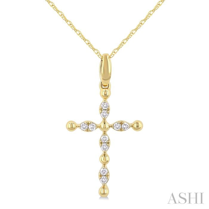 ASHI Cross Diamond Fashion Pendant 953D9PPTGPDYG