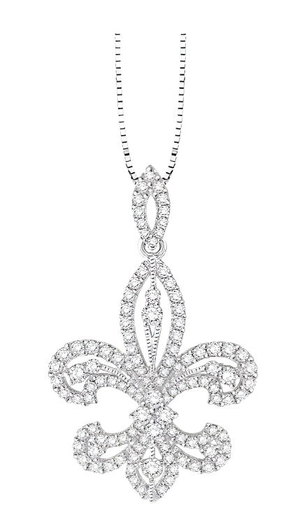 Parkplace Jewelers Fleur De Lis Diamond Pendant 98361PPFHPDWG