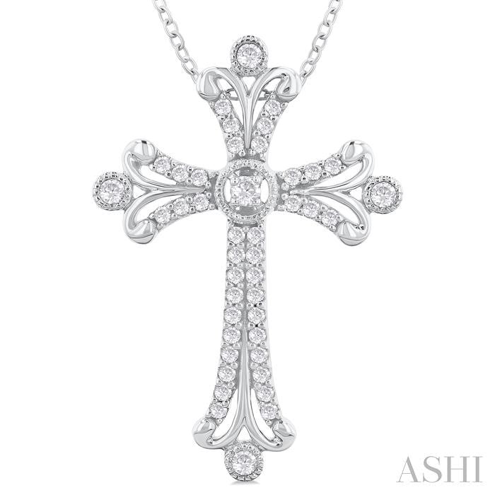 ASHI Cross Diamond Fashion Pendant 958C5PPFGPDWG