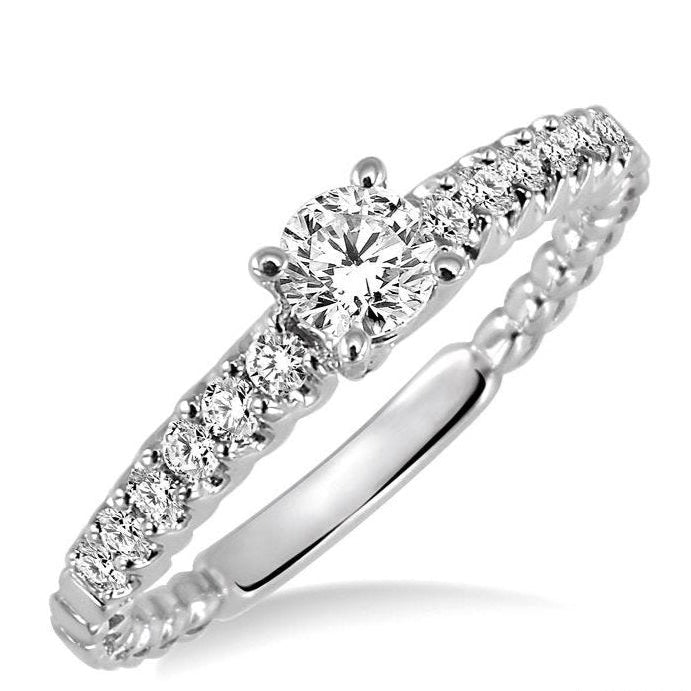 Parkplace Jewelers Round Shape Semi-Mount Diamond Engagement Ring 21836PPFVWG-SM