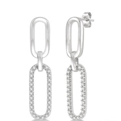 Parkplace Jewelers Paper Clip Diamond Fashion Earrings 664E8PPFHERWG