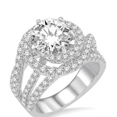 Parkplace Jewelers Round Shape Semi-Mount Halo Diamond Engagement Ring 208A0PPFRWG-SM-1.50
