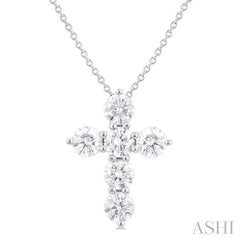 ASHI 6 Stone Cross Diamond Fashion Pendant 960C0PPFHPDWG-1.50