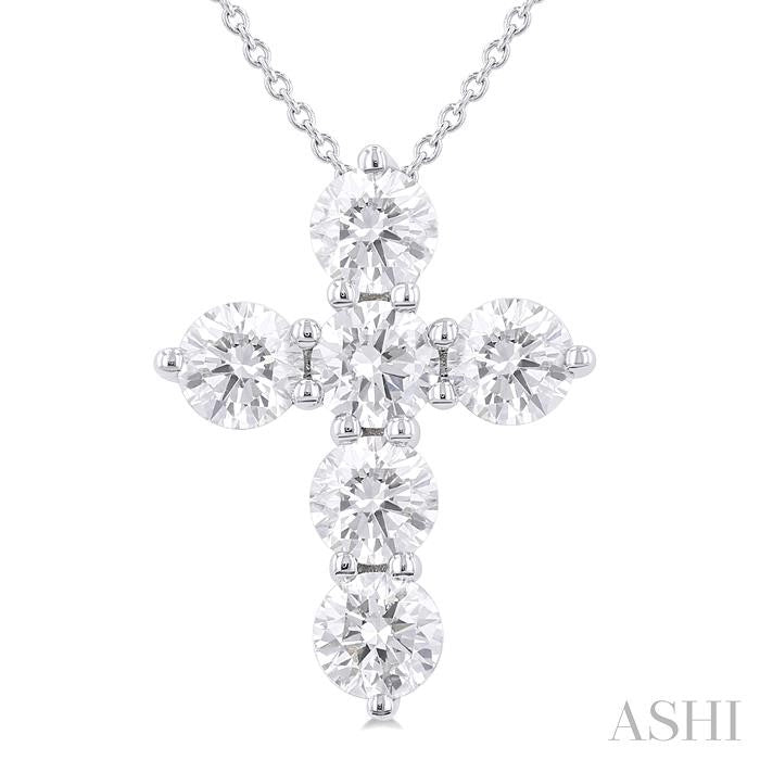 ASHI 6 Stone Cross Diamond Fashion Pendant 960C0PPFHPDWG-2.00