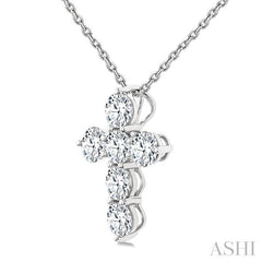 ASHI 6 Stone Cross Diamond Fashion Pendant 960C1PPFGPDWG