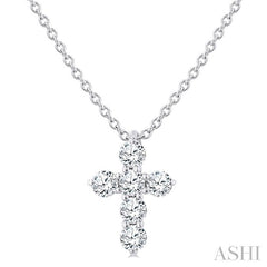 ASHI 6 Stone Cross Diamond Fashion Pendant 960C6PPFGPDWG