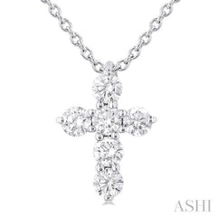 ASHI 6 Stone Cross Diamond Fashion Pendant 960C6PPFHPDWG