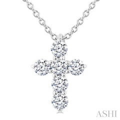 ASHI 6 Stone Cross Diamond Fashion Pendant 960C6PPFVPDWG