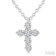 ASHI 6 Stone Cross Diamond Fashion Pendant 960C8PPFGPDWG