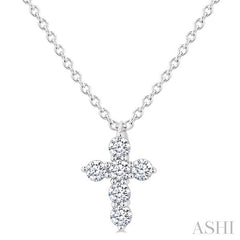 ASHI 6 Stone Cross Diamond Fashion Pendant 960C8PPFVPDWG
