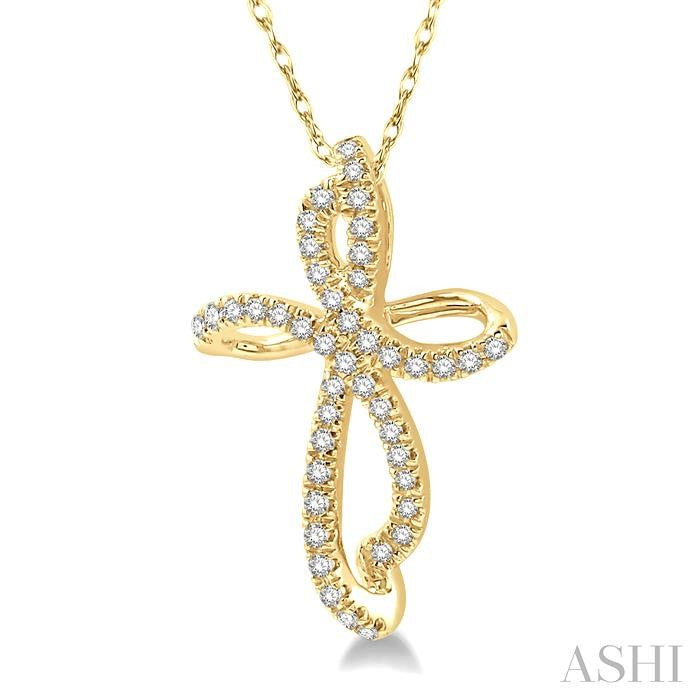 ASHI Cross Diamond Fashion Pendant 96108PPTSPDYG