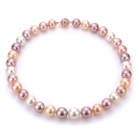 Parkplace Pearls 14KT Rose Gold Freshwater Pearl Necklace 961375/RG-DIA