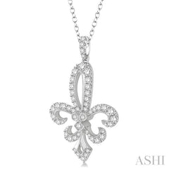 ASHI Fleur De Lis Diamond Pendant 96200PPFGPDWG-1.50