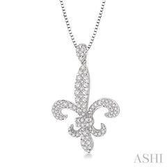 ASHI Fleur De Lis Diamond Pendant 96212PPFHPDWG
