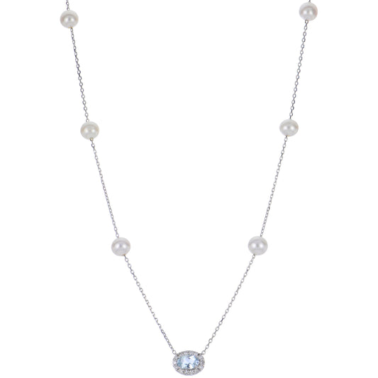 Parkplace Pearls 14KT White Gold Freshwater Pearl Necklace 962154/FWWHAA