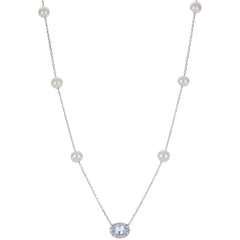 Parkplace Pearls 14KT White Gold Freshwater Pearl Necklace 962154/FWWHAA