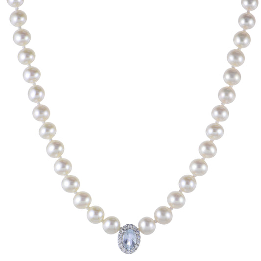 Parkplace Pearls 14KT White Gold Freshwater Pearl Necklace 962335/FWWHAA