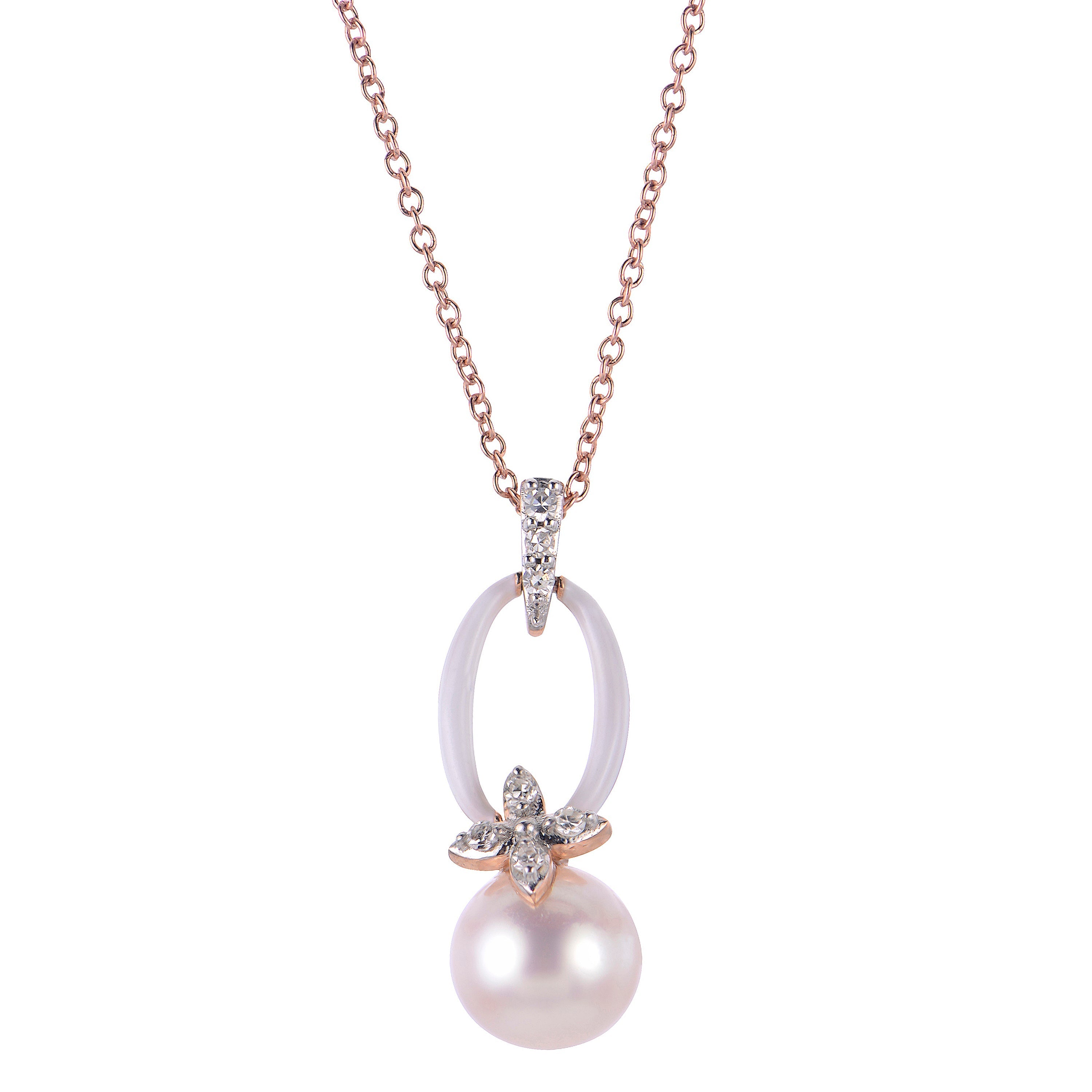 Parkplace Pearls 14KT Rose Gold Freshwater Pearl Necklace 962967/RG-AA