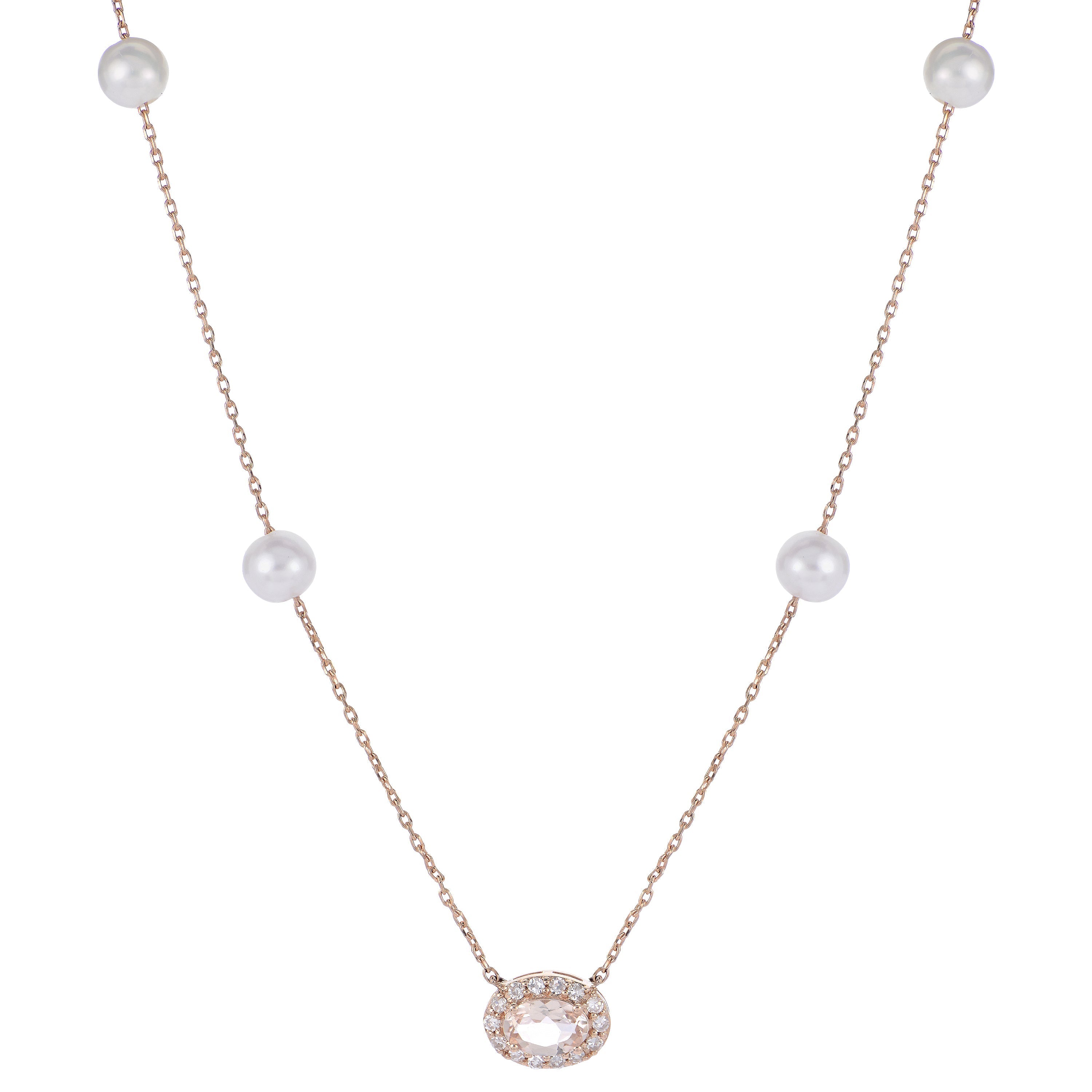 Parkplace Pearls 14KT Rose Gold Freshwater Pearl Necklace 962978/RG