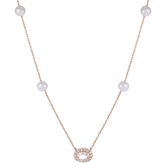 Parkplace Pearls 14KT Rose Gold Freshwater Pearl Necklace 962978/RG