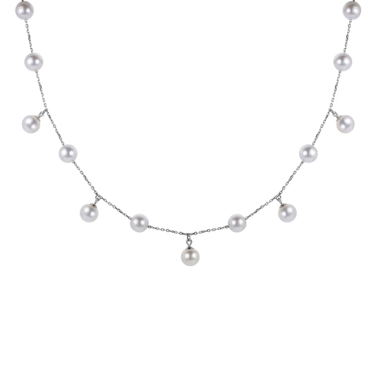 Parkplace Pearls 14KT White Gold Freshwater Pearl Necklace 962991/FWWHAA