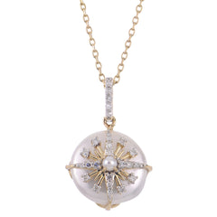 Parkplace Pearls 14KT Yellow Gold Freshwater Coin Pearl Necklace 963071