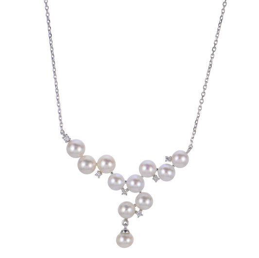 Parkplace Pearls 14KT White Gold Freshwater Pearl Necklace 963395/FWWH-AA