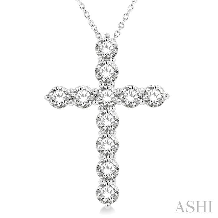 ASHI Cross Diamond Fashion Pendant 96450PPFHPDWG-3.00