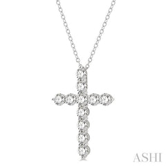 ASHI Cross Diamond Fashion Pendant 96450PPFHPDWG-4.00