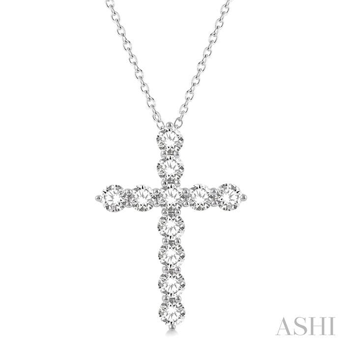 ASHI Cross Diamond Fashion Pendant 96450PPFHPDWG-4.00