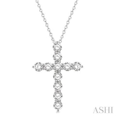 ASHI Cross Diamond Fashion Pendant 96450PPFHPDWG-4.00