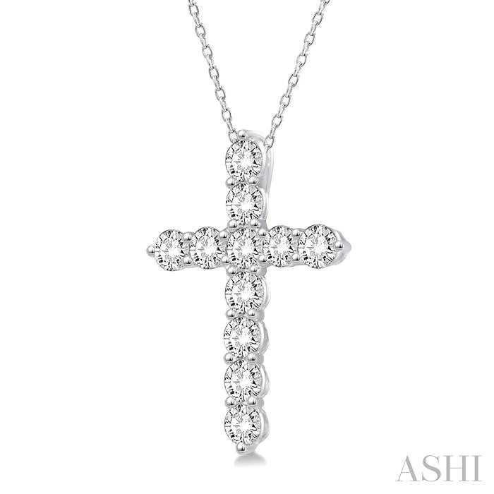 ASHI Cross Diamond Fashion Pendant 96452PPFHPDWG