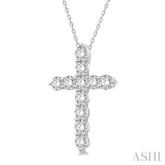 ASHI Cross Diamond Fashion Pendant 96452PPFHPDWG