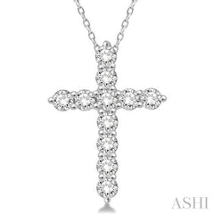 ASHI Cross Diamond Fashion Pendant 96452PPFHPDWG
