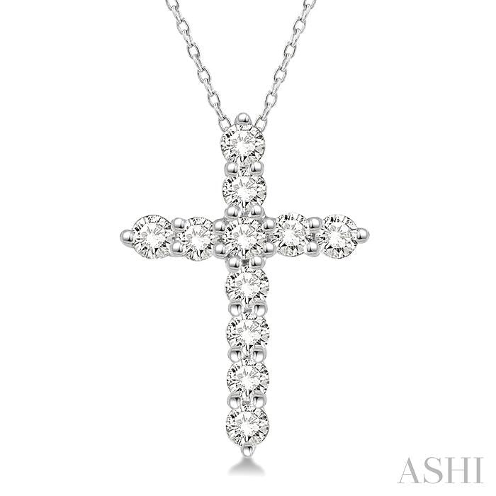 ASHI Cross Diamond Fashion Pendant 96453PPFHPDWG